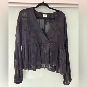 Aritzia Wilfred peplum blouse